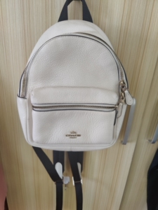 coach/蔻驰女士时尚双肩背包 小号白色双肩包女包