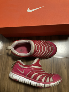 耐克nike专柜正品儿童中童女宝宝超轻红色毛毛虫运动鞋28码