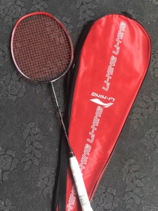 【全新】李宁n90四代红色全碳素超轻羽毛球拍单拍进攻利器