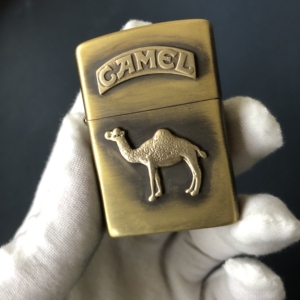 二手zippo93年后d悬赏骆驼,电解退镀底板,95年金色内
