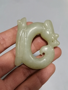 古玉老玉包老保真高古玉和田玉玉猪龙蝉身挂件,皮壳老气横秋,包