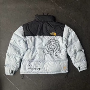 00tb527851366淘宝tnf北面脑死亡联名蓝色羽绒服m码99新明星同款0人