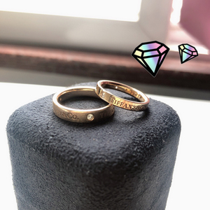 000人付款淘宝蒂芙尼t系列男戒指	  玫瑰k金        宽4mm果子狸cc