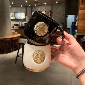 【低价处理】星巴克杯子限量版铜章珐琅杯 星巴克马克杯子男女大