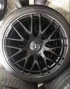 19寸奔驰c63s黑色德国进口锻造轮毂轮 原厂原装 amg轮