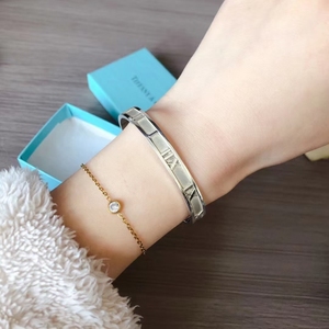 tiffany蒂芙尼 925银罗马数字开口手镯!手细的可以戴