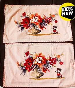 老式印花枕巾!上海萃众毛巾厂!八四年4月