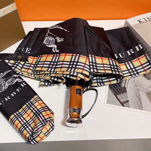 burberry巴宝莉实木自动折叠防晒雨伞