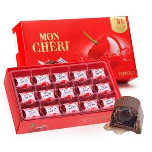 德国费列罗蒙雪丽樱桃酒心巧克力30颗礼盒装进口网红零食情人礼物