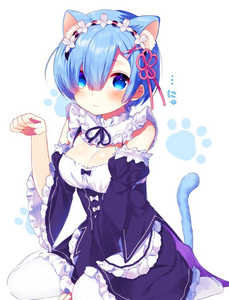 租/售蕾姆猫咪女仆大全套三町目家m码包括(假发头饰猫耳猫尾衣