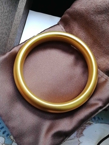 周大福传承手镯黄金古法手镯非老铺黄金素面光圈,108.05克