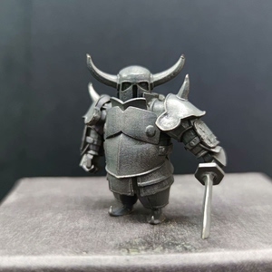 纯铜做旧 银色 部落冲突 皇室战争手办摆件 皮卡超人超级骑士