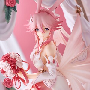 崩坏学院3婚纱花嫁八重樱绮罗幻梦兔耳朵游戏美少女手办摆件模型