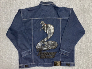 johnny blaze 眼镜蛇嘻哈元年重磅牛仔夹克外套