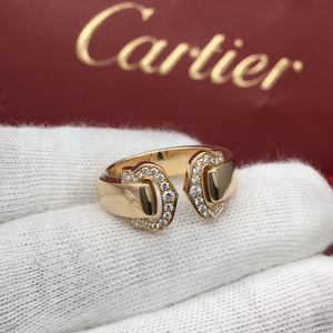 万物皆可发卡地亚18k黄金双c钻石戒指53号天使之吻