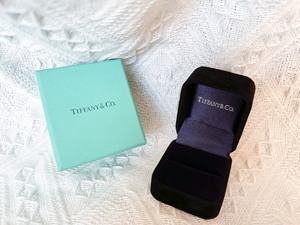 Tiffany蒂芙尼绒布戒指款盒子首饰包装礼盒套装