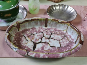 黄丽君的樱花釉壶承果盘粉樱花