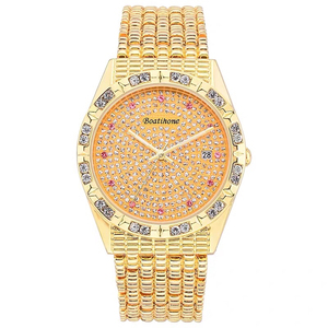 卡斯丹盾满天星手表情侣对表金钻表boatihone金钻表男士