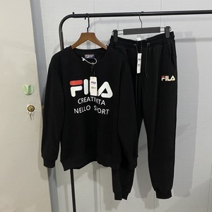 斐乐fila加绒运动卫衣套装男潮流秋冬款圆领卫衣女宽松冬季长