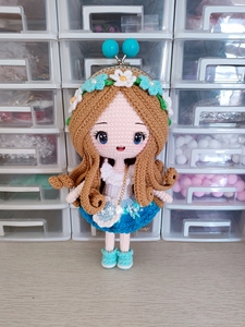 小花仙现货10.5人偶口金包,头部已定型,带包链,成品大约高