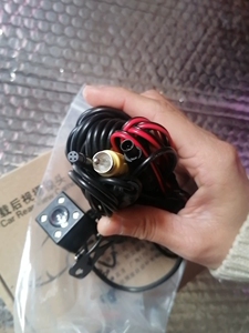 一头莲花一头四孔导航倒车影像摄像头高清后视摄像头 加长六米线