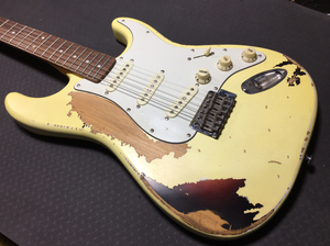 fender relic st 款式做旧电吉他,桤木琴体,枫