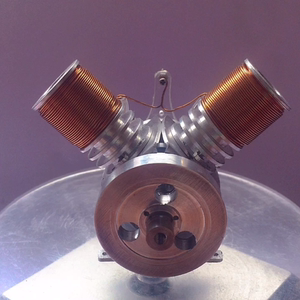 双缸发动机v2引擎强磁活塞电机非斯特林蒸汽机型