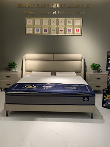 舒达床架 实木真皮床架