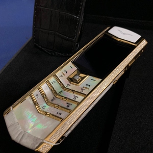 威图手机 满天星全钻 黄金钻石版手机 真喜马拉雅鳄鱼皮定制版