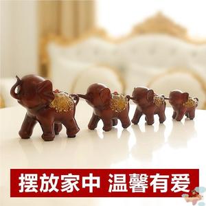 泰国树脂工艺品大象新品家居用品三只象 创意s装饰品大象摆件