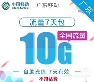 广东移动流量10g7天包