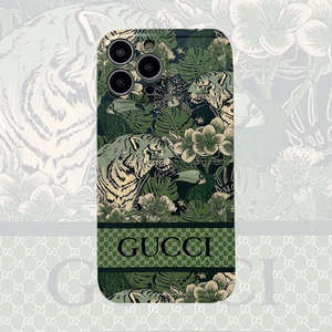 gucci苹果12手机壳老虎森林花朵 适用iphone13p
