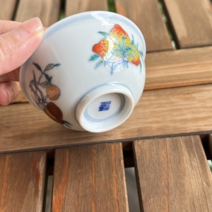 000人付款淘宝景德镇小观窑青花仿王步芦雁撇口杯 仿古胎釉有微小矿点