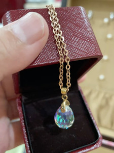 18kgp水晶吊坠