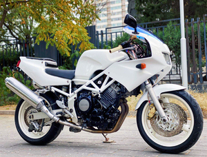 雅马哈trx850双缸水冷进口大排量咖啡复古趴赛摩托车!精品