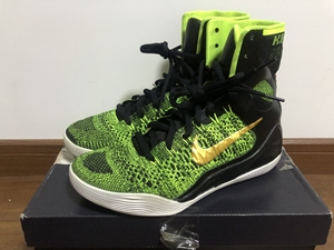 科比zk9 高帮精英绿 41 极品成色 无原盒 鞋后跟有