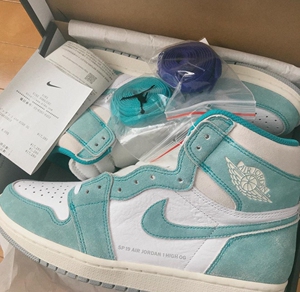 aj1蒂芙尼 湖水绿 麂皮 40码gs款