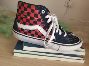 vans板鞋,sk8hipro版 蓝红棋盘格41码成色如图