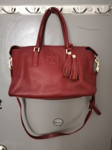 tory burch托里伯奇正品红色全皮包包