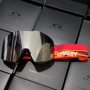 欧克利滑雪雪镜极速l码黑色镜片炫彩带子 【现货】oakley