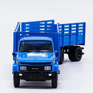 1/50解放ca141全挂载货车 拖挂斗栏板车 合金卡车模型