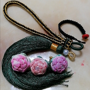 网红迷你幻彩莲花转运红绳本命年手绳小粽子纯手工编织可做钥匙扣