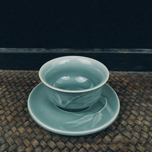 000人付款淘宝龙泉青瓷黄汉弟老师双色釉直口杯全手工杯主人杯拉坯