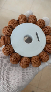 树皮纹桃核手串#尺寸20mm,桩高17.5mm,没有故事喜欢