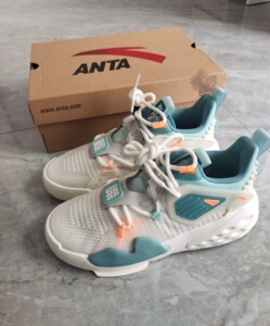 anta安踏 霸道系列 中帮板鞋 白蓝绿