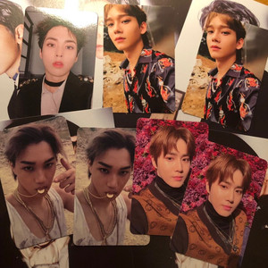 exo五辑tempo小卡特典明信片裸专三版金钟大小卡1