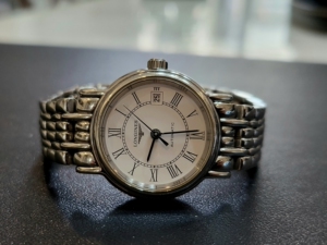 自用闲置 浪琴瑰丽25.5背透机械女表