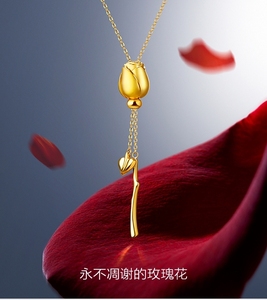 玫瑰金项链的广告语图片