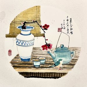 【国画映射】渭南美协大师 姚文博 全网首发 万丈红尘三杯酒