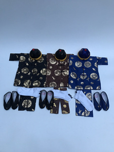 祭祀用品男士加厚棉衣,纸扎清明上坟寒衣节绸缎衣服,拍下即一套